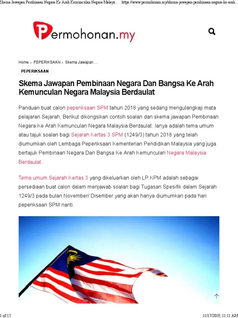 Pembinaan Negara Dan Bangsa Ke Arah Kemunculan Negara Sejarah P3 Spm Pembinaan Negara Dan Bangsa Ke Arah Kemunculan Negara Malaysia Yang Berdaulat 3 1 1 Pembinaan Negara Dan Bangsa A Konsep Negara