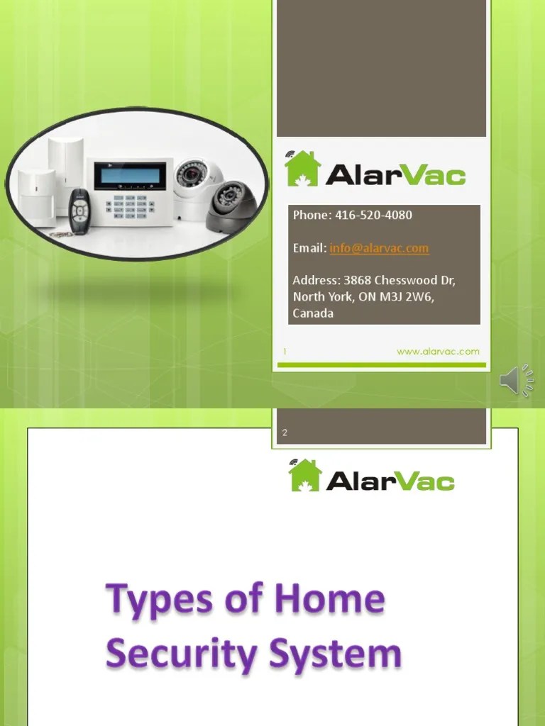 Types of Home Security System PDF Security Alarm Public Safety