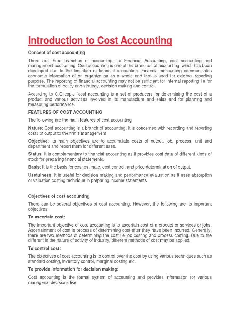 Cost Accounting Theory Notes Cost Accounting Inventory