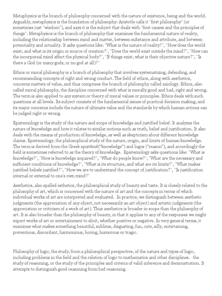 Metaphysics PDF Epistemology Metaphysics