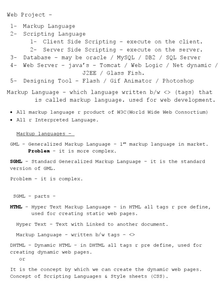 SGML Standard Generalized Markup Language It Is The Standard PDF