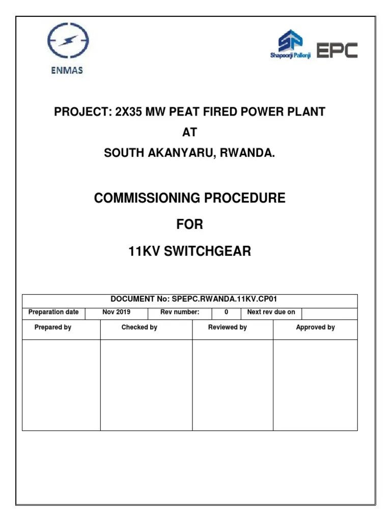 Pre Commissioning & Commissioning Procedure & Test Reports MV