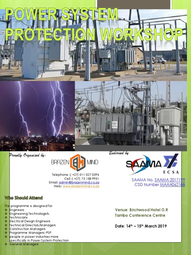 Power System Protection Training Programme Understanding Principles