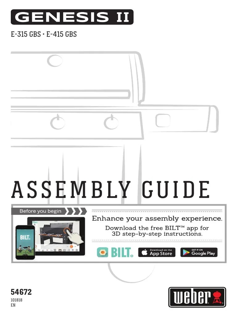 Weber Genesis II E-315 Assembly Guide | PDF | Mobile Software | Mobile