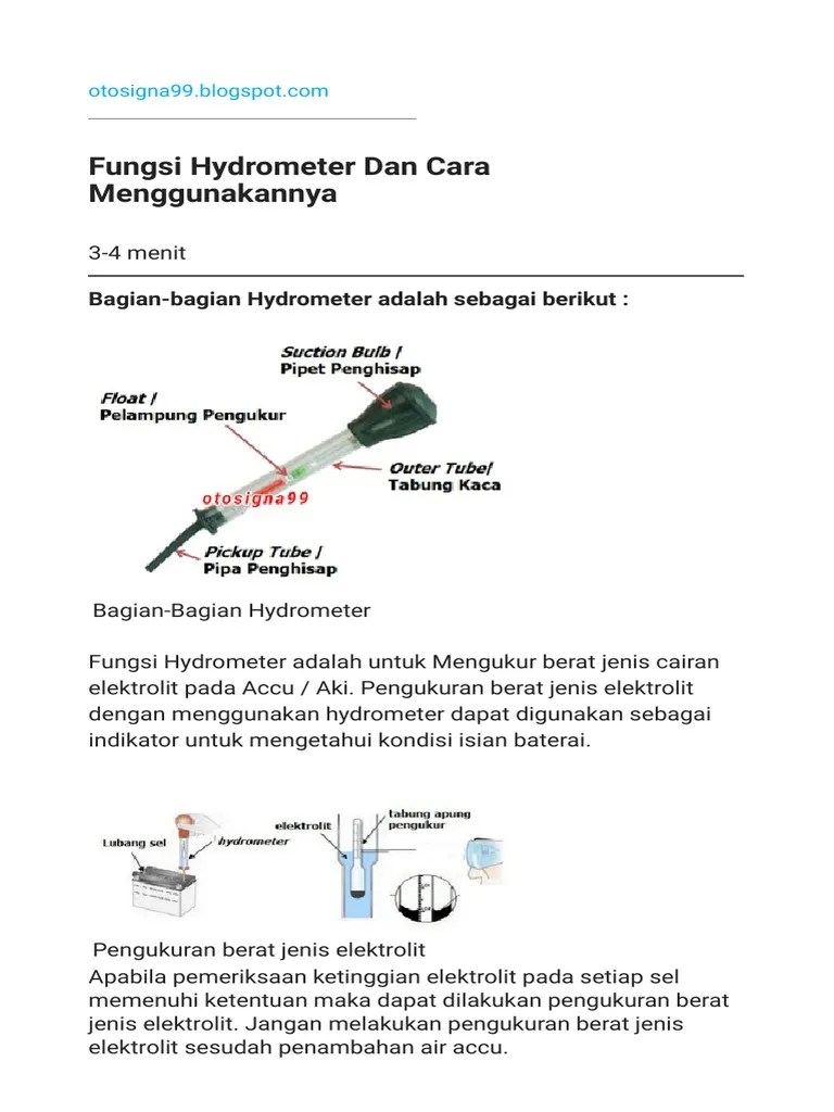 Fungsi Hydrometer | PDF