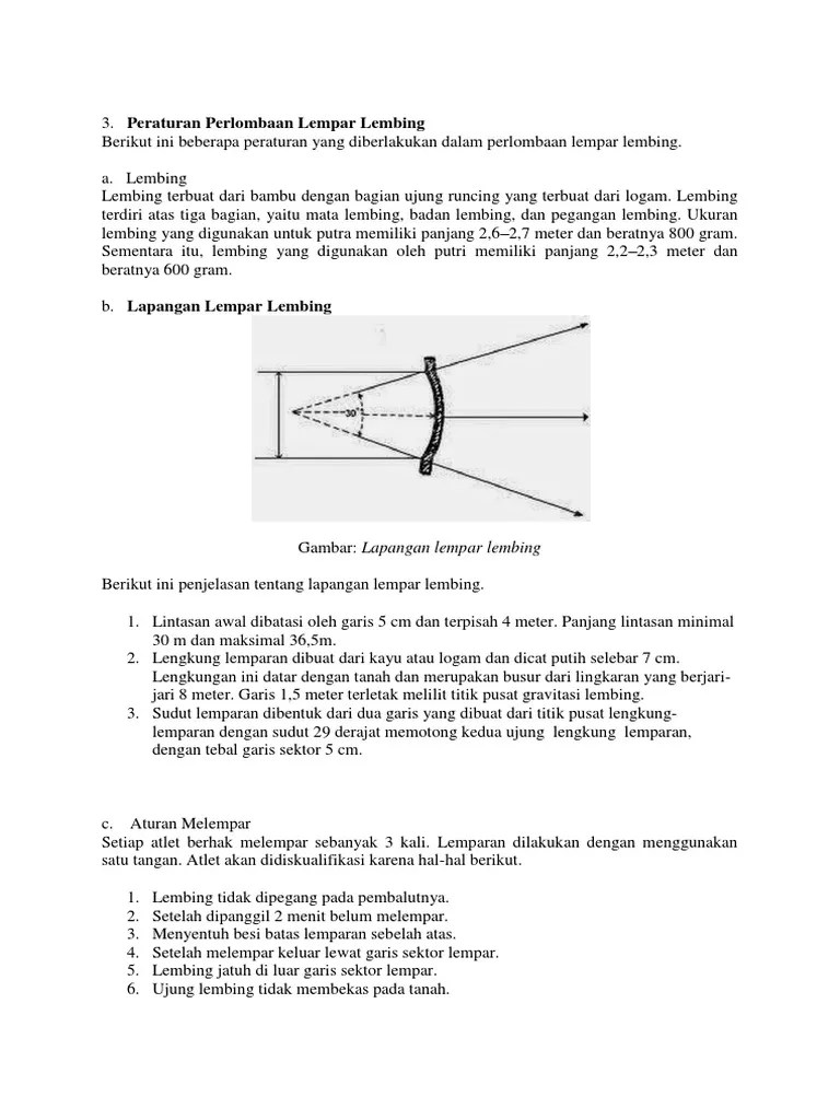 Peraturan Lembing | PDF