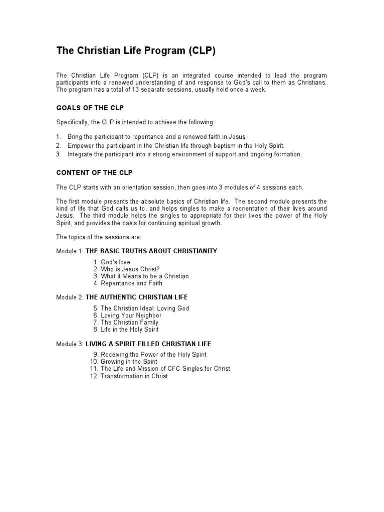 Clp – Families In The Holy Spirit Renewing The Face Of The Earth Sfc Clp Talk Outlines | Pdf | Book Of Genesis | Jesus