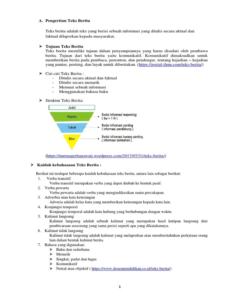 Pengertian Teks Berita Listia | PDF