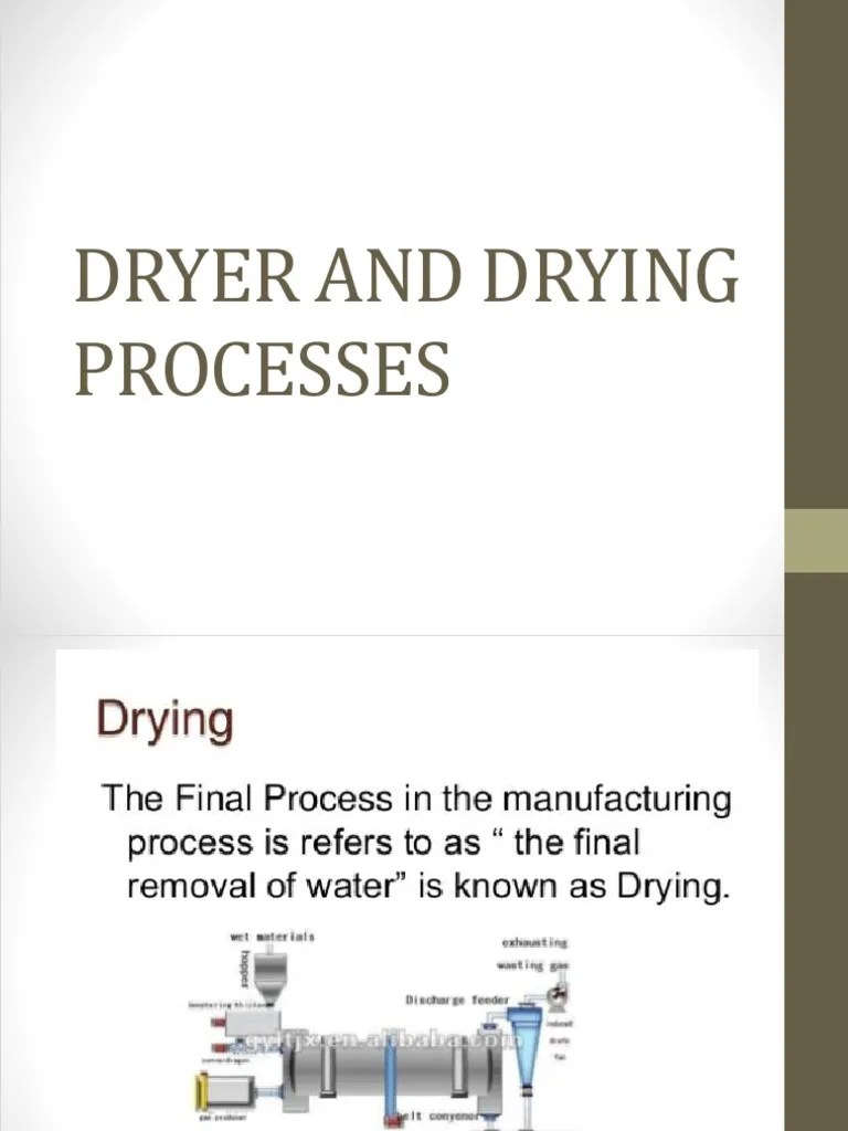 Dryer and Drying Processes PDF
