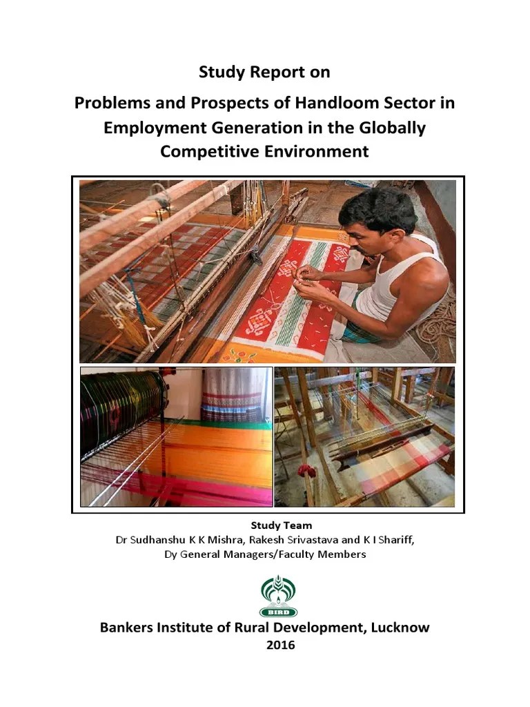 Study Report On Probelms Prospects of Handloom Sector by BIRD Lucknow1