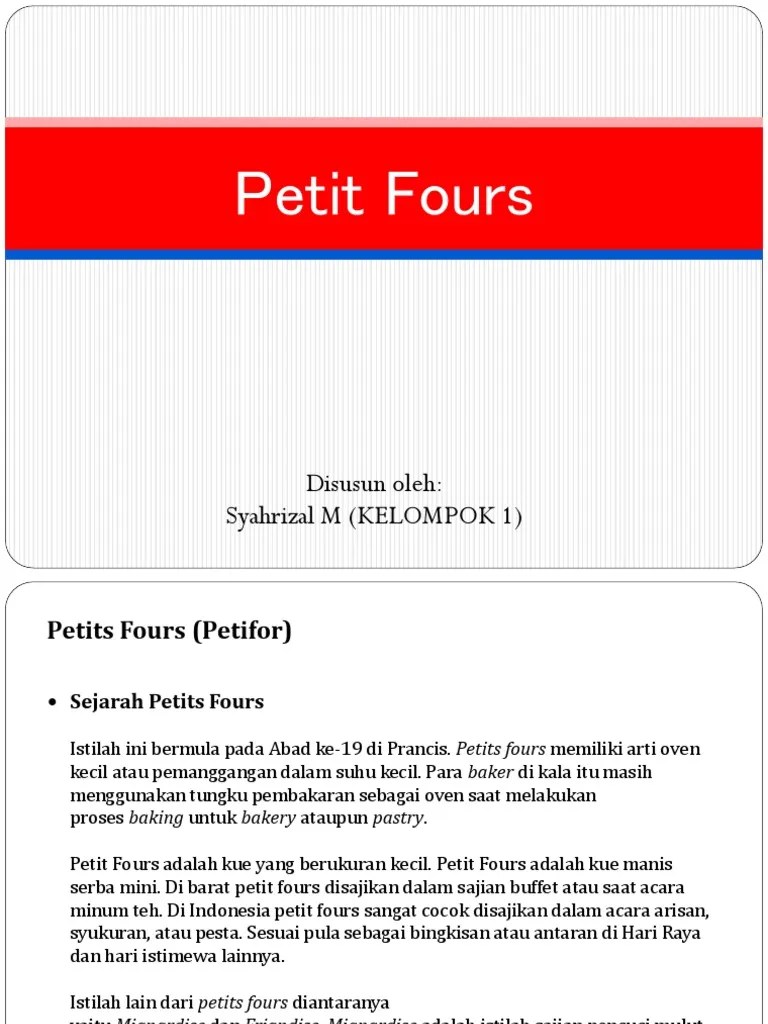Petit Fours | PDF