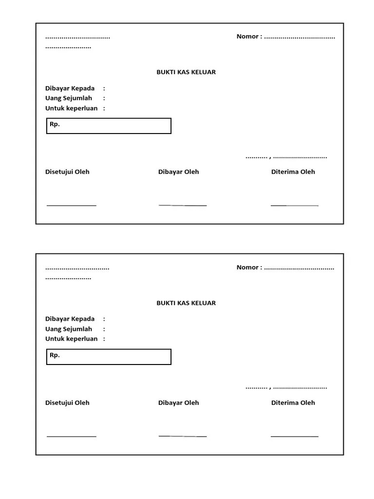 Bukti Kas Keluar | PDF