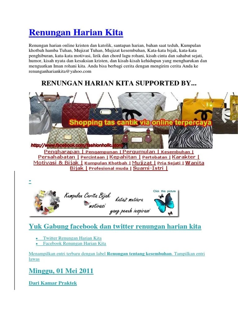 Renungan Tentang Kesembuhan | PDF