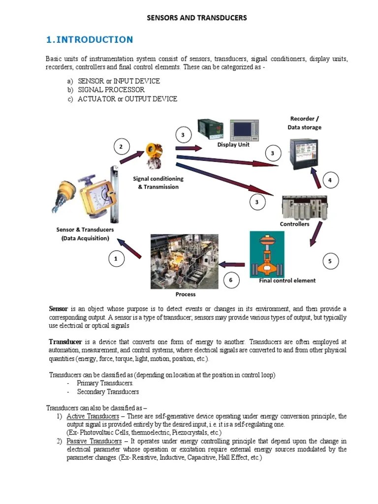 Sensors and Transducers PDF PDF Actuator Flow Measurement