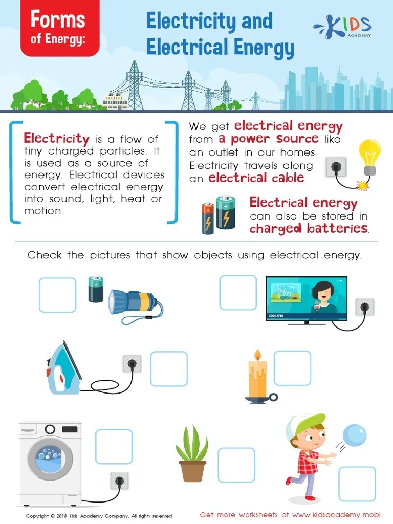 Grade 3 Electricity Worksheet PDF | PDF