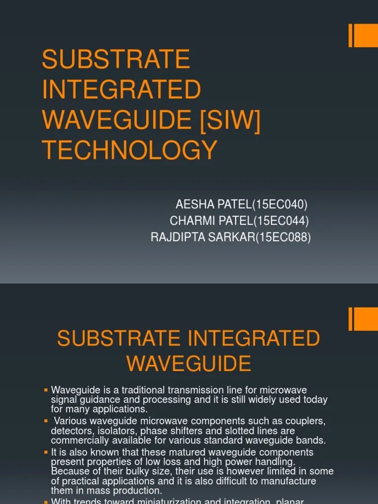 Substrate Integrated Waveguide Antenna Introduction PowerPoint