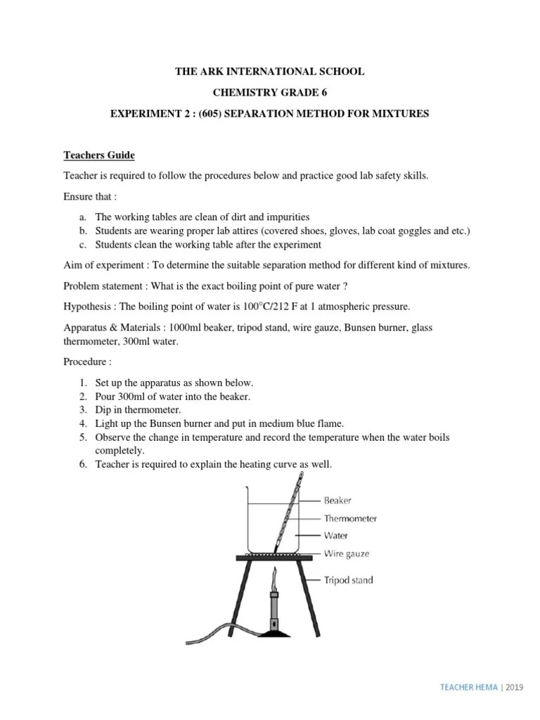 Determining the Boiling Point of Pure Water Through Direct Observation