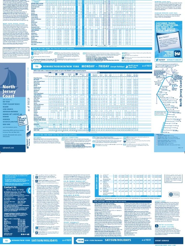 NJ Transit Schedule PDF PDF Nj Transit New Jersey