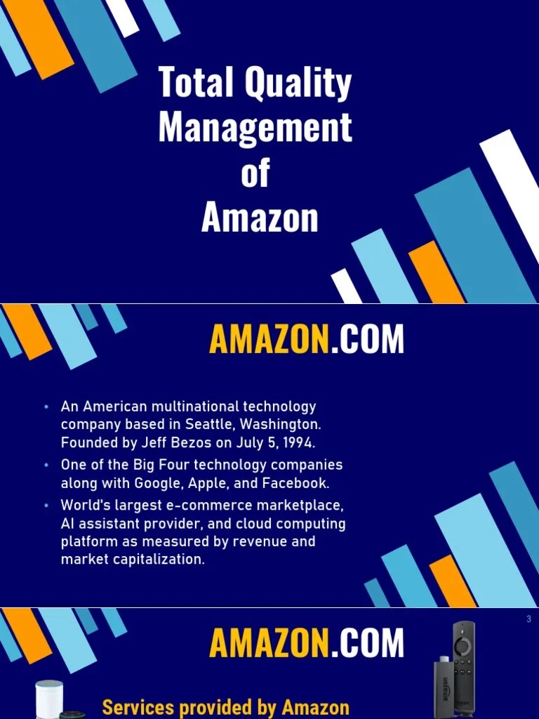 Total Quality Management in Amazon PDF Online Shopping Business