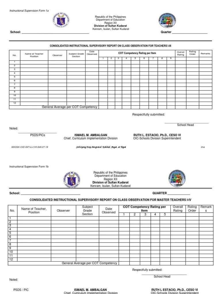 Cot Is Forms Template PDF Curriculum Learning