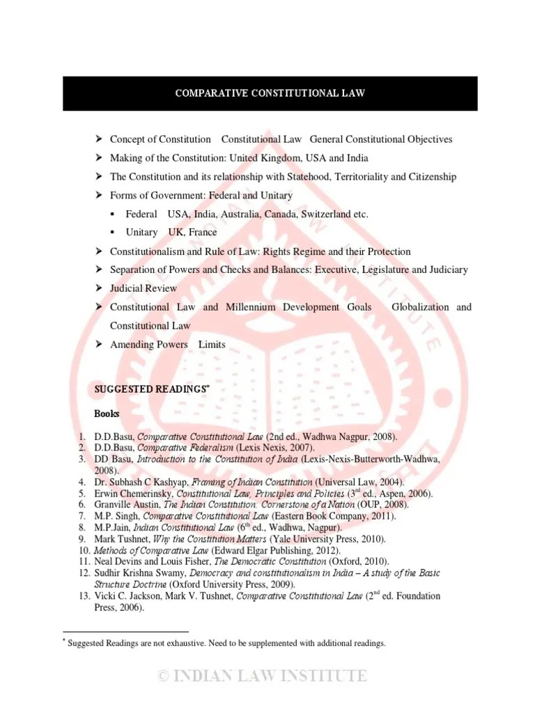 Comparative | PDF | Constitution | Constitutional Law