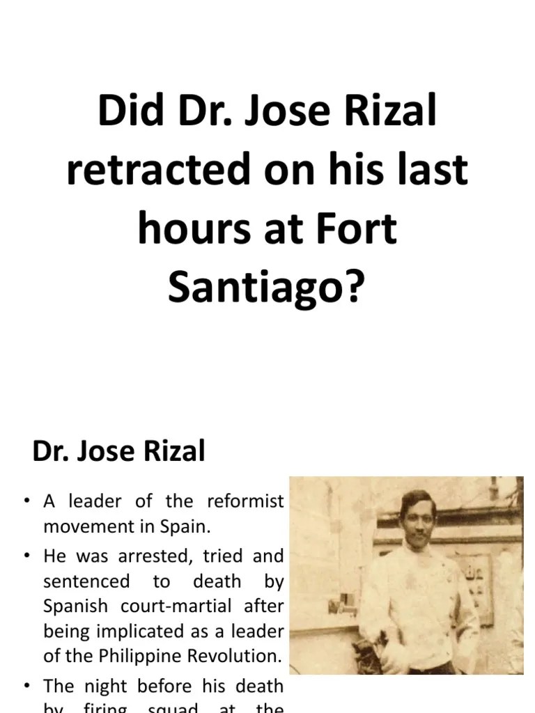 Rizal's Retraction PDF