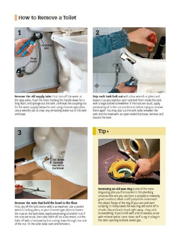 How To Remove and Install A Toilet Fixture