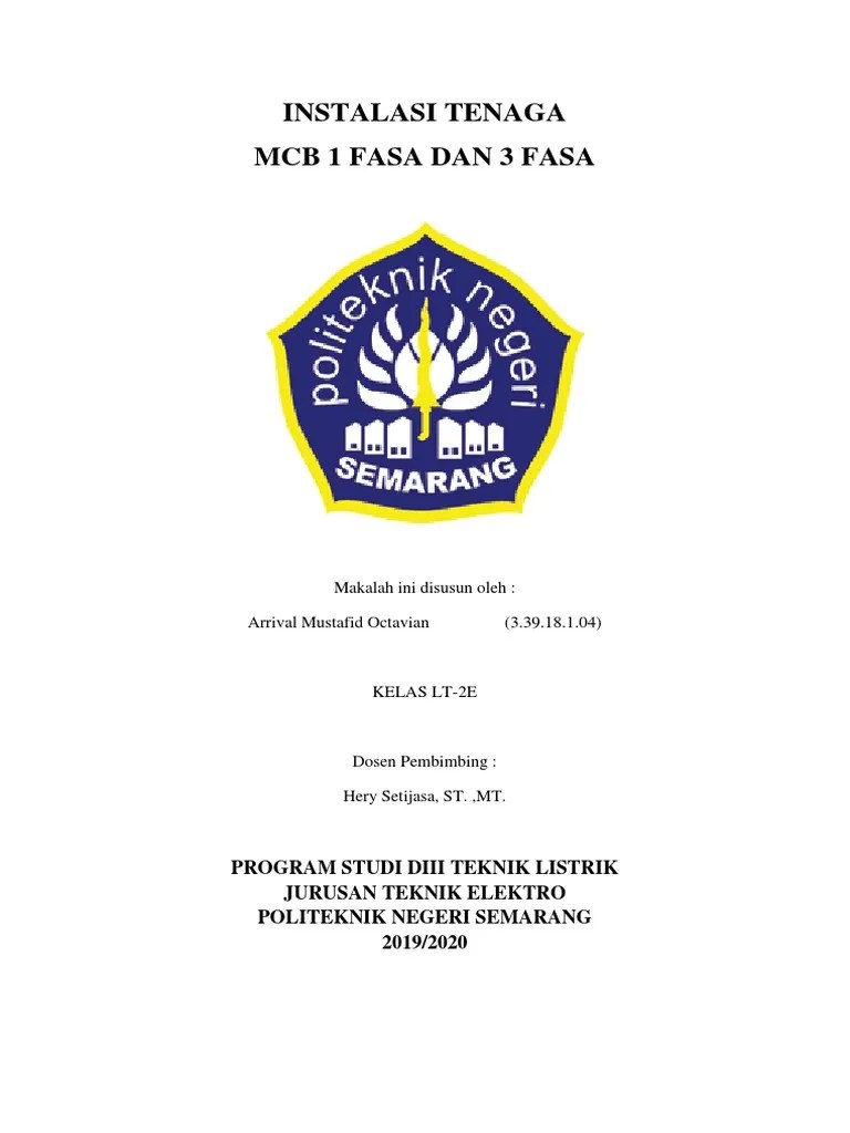 Makalah MCB 1 Phase &amp; 3 Phase | PDF
