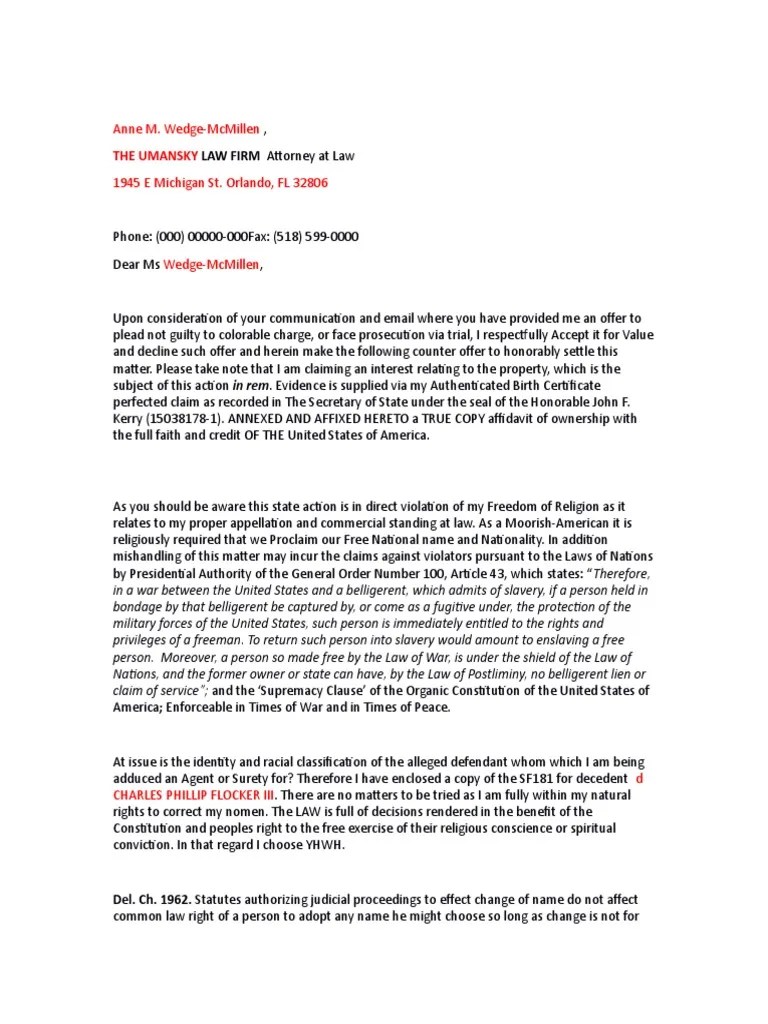 letter of rogatory.docx Bankruptcy Chapter 7