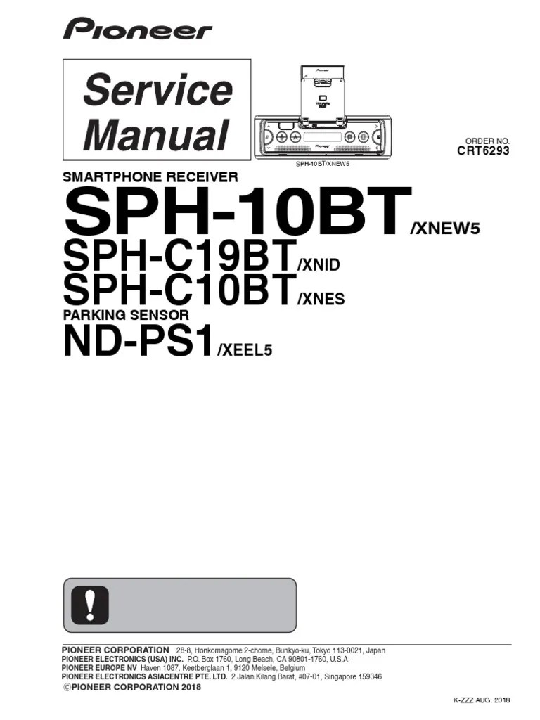 Pioneer Sph-10Bt C10Bt C19Bt Crt6293 | Pdf | Printed Circuit Board | Integrated Circuit