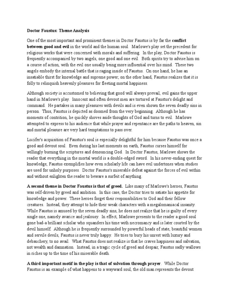 DR Faustus Theme N Style PDF Hell Soul