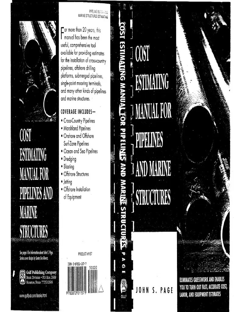 Cost Estimating Manual For Pipelines and Marine Structures PDF PDF