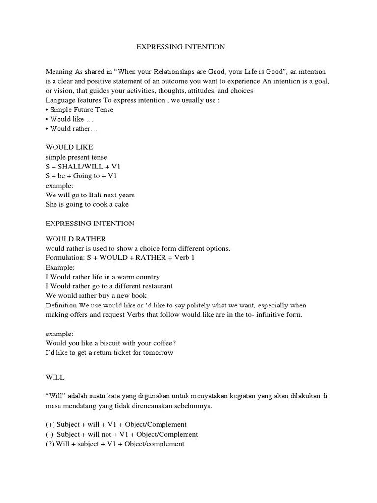 EXPRESSING INTENTION New | PDF | Linguistic Morphology | Linguistic Typology