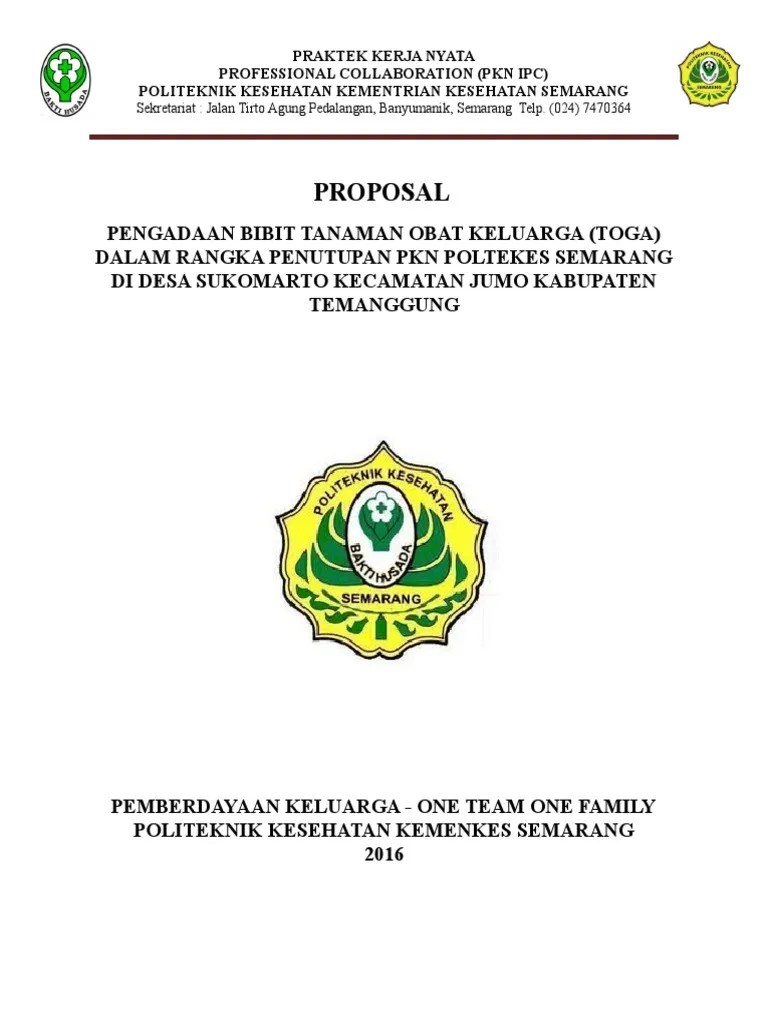 Contoh Proposal Tanaman Toga mosi