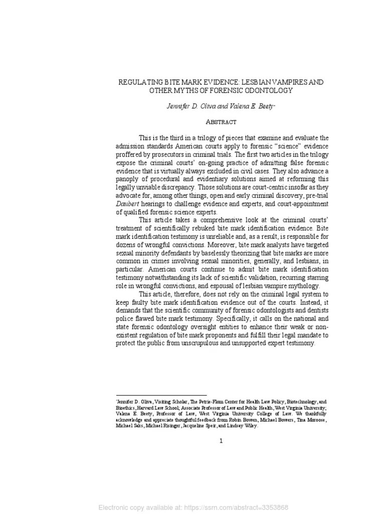 Bite Marks PDF Forensic Science Criminal Justice