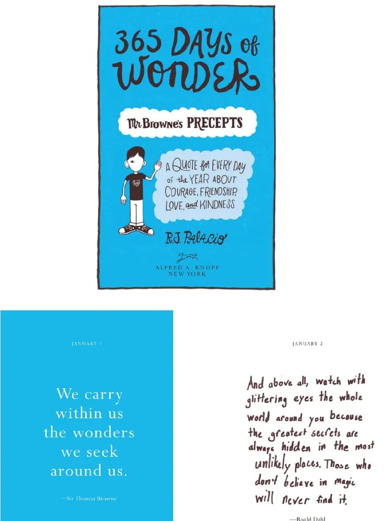FREE 365 Days of Wonder PDF Book by R.J. Palacio (2014).