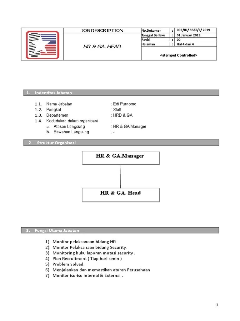 Job Desc Hrd Adalah