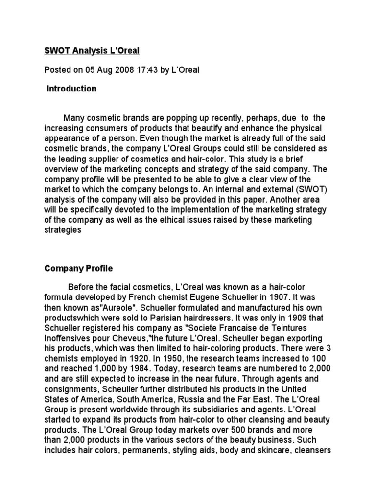 Swot Analysis Loreal(04)