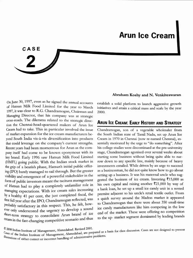 Arun Ice Cream PDF