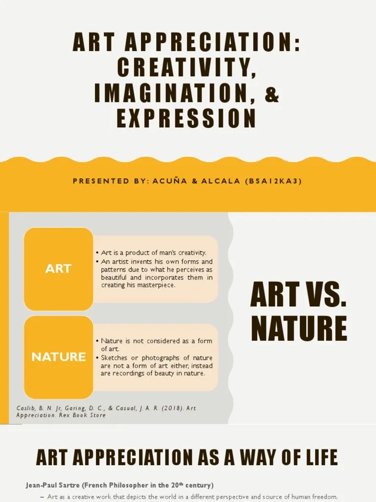 Art Appreciation Creativity Imagination and Expression BSA12KA3 PDF