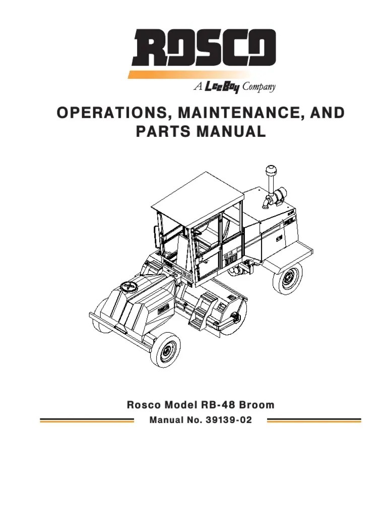 Rosco Broom RB48 Manual WEB PDF PDF Transmission (Mechanics) Internal Combustion Engine