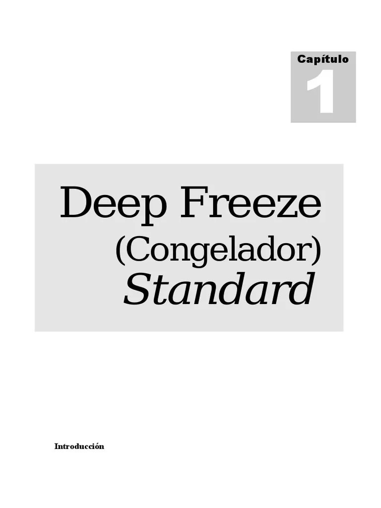 Deep Freeze Manual PDF Microsoft Windows Ventana (informática)