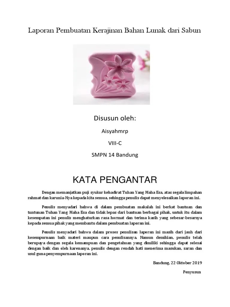 Laporan Pembuatan Kerajinan Bahan Lunak Dari Sabun | PDF