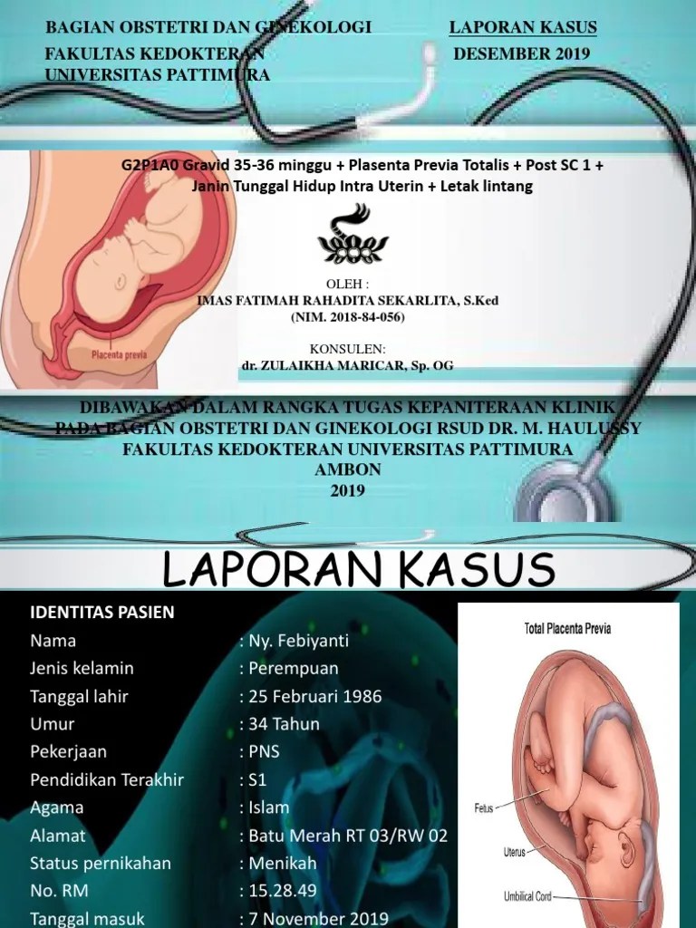 Laporan Kasus Plasenta Previa Totalis | PDF