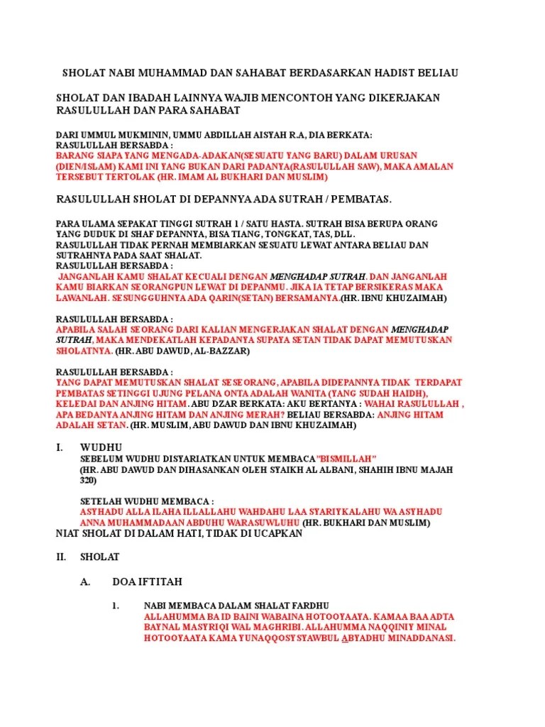 Bacaan Sholat Nabi | PDF