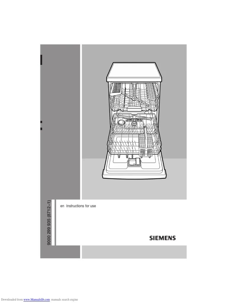 Siemens Dishwasher Manual PDF Dishwasher Kitchen Utensil
