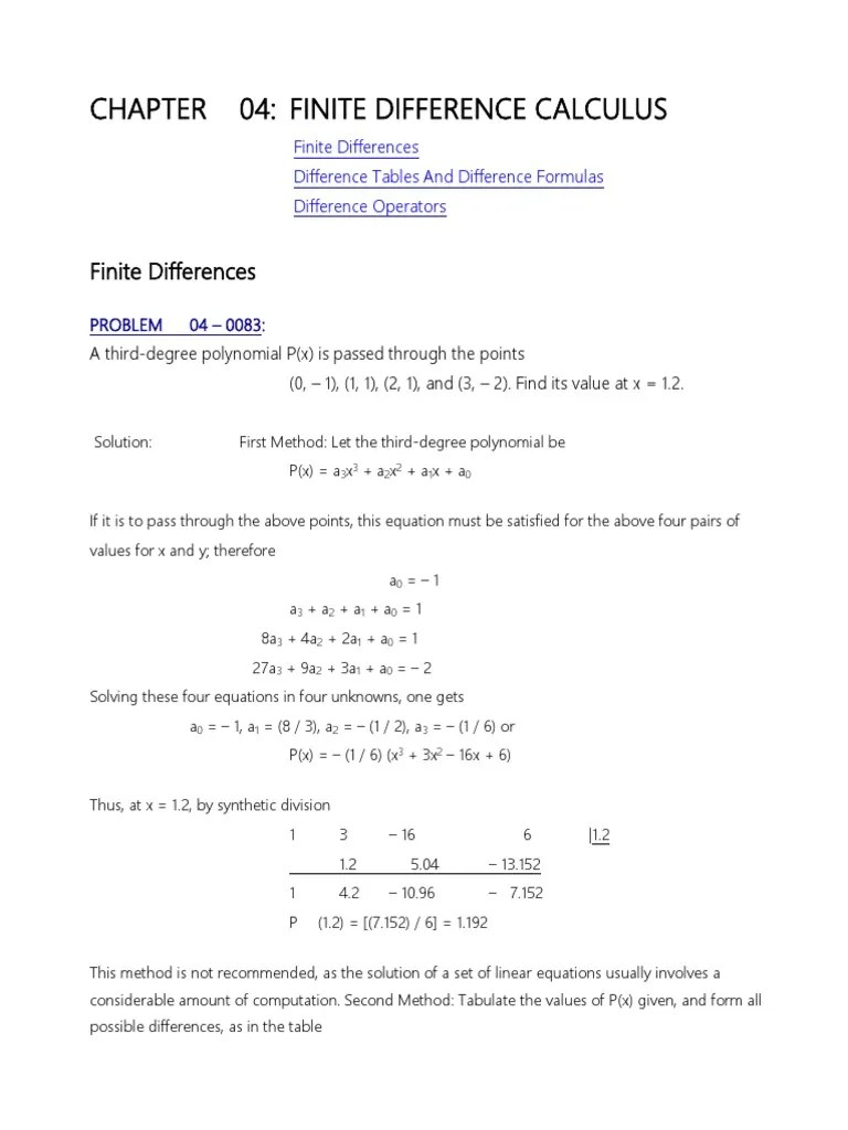 Numerical Analysis Problems and Solutions PART 2 CH 4 To CH 7 PDF