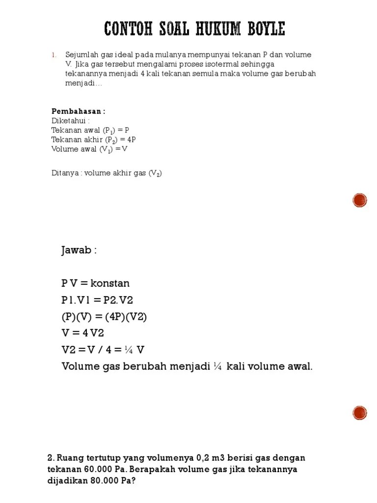 Contoh Soal Hukum-Hukum Gas | PDF