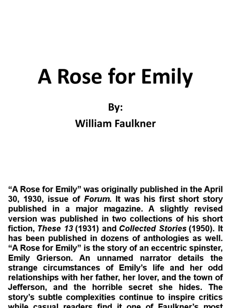 A Rose For Emily