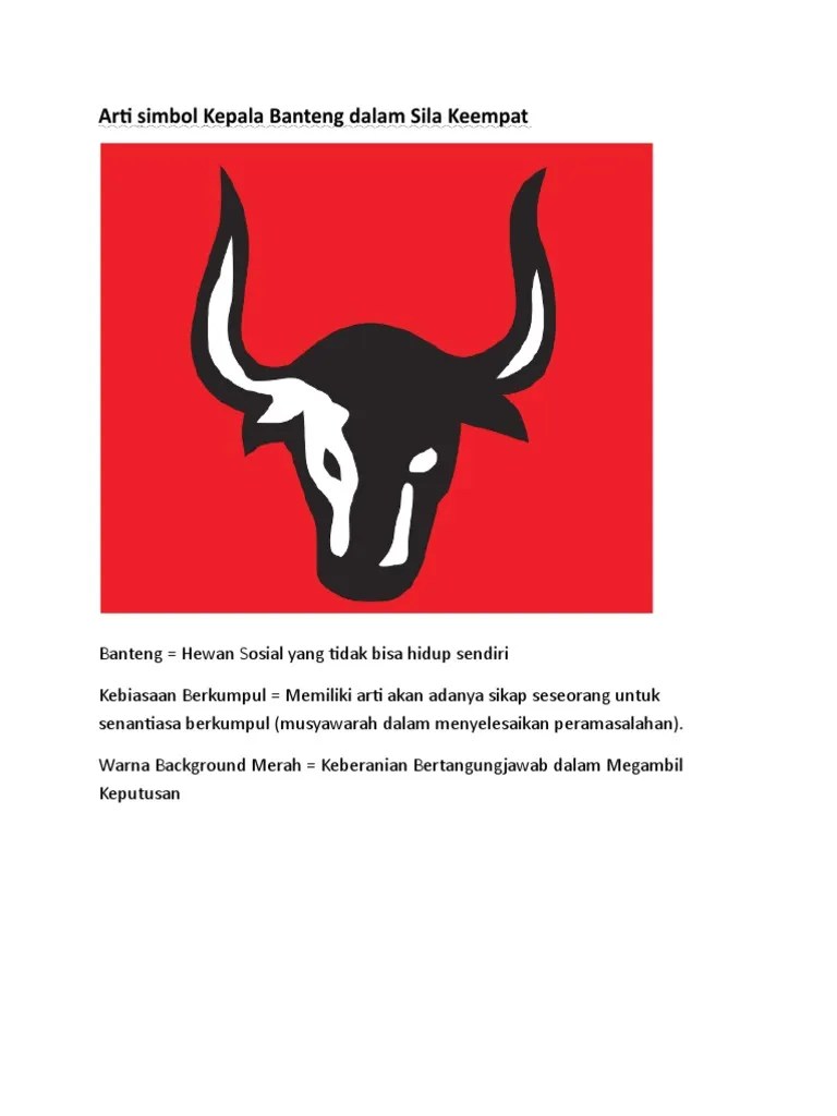 Rumusan Sila Pancasila Dengan Simbol Kepala Banteng